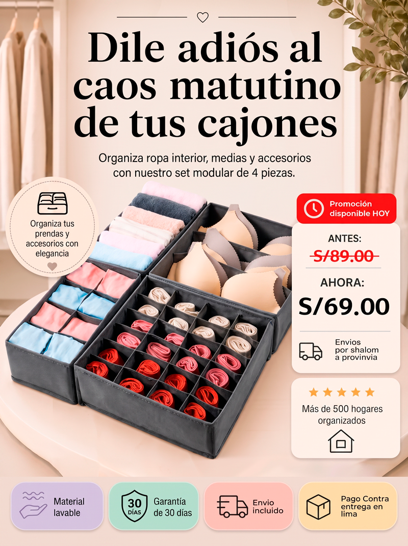 ORGANIZADOR DE ROPA INTERIOR